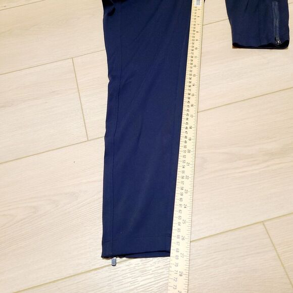 Athleta Pants XL Navy Blue Stretch‎ Ankle Zippers Pockets Pull-On - Picture 12 of 12
